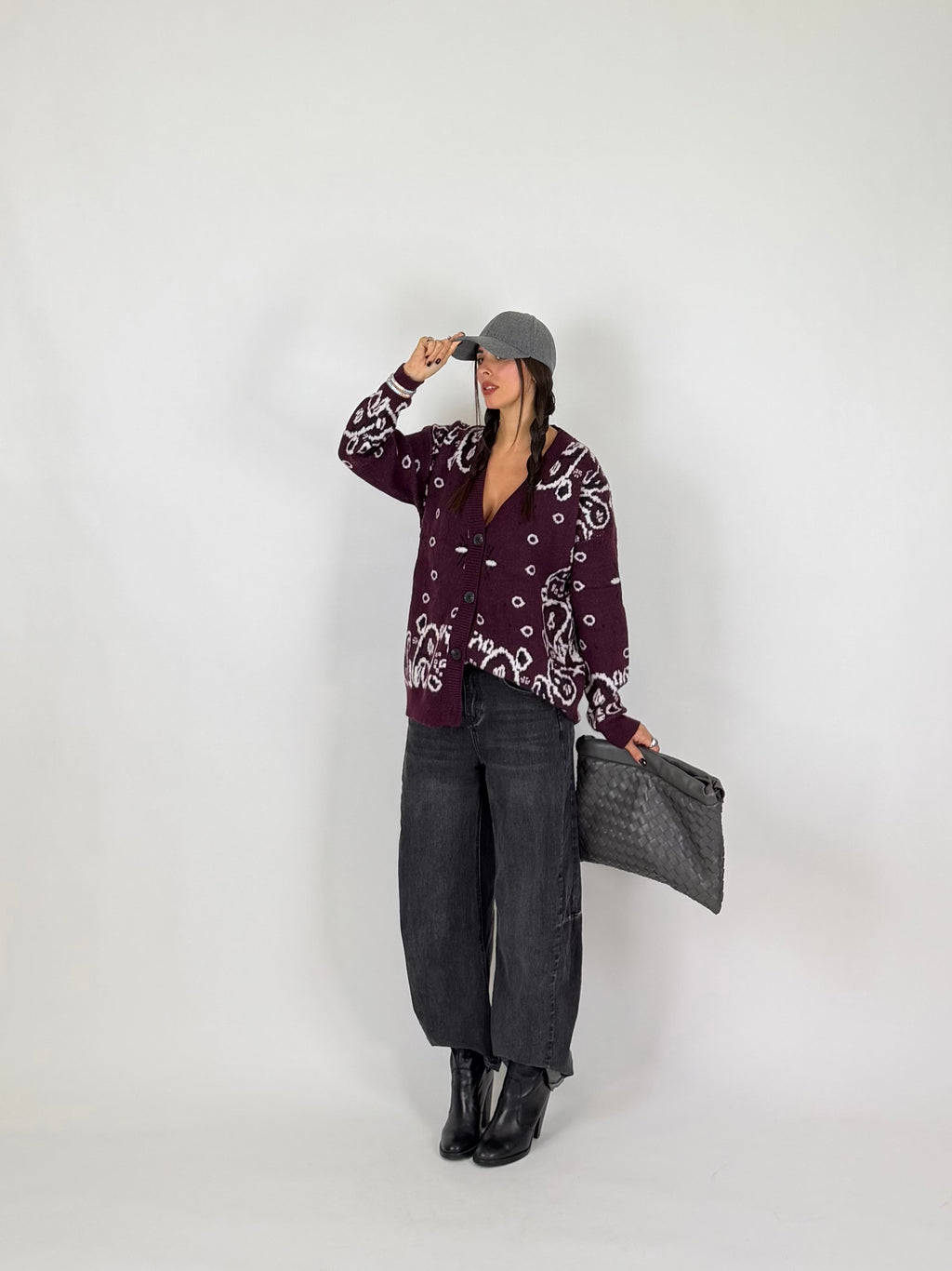 CARDIGAN BANDANA VINACCIA