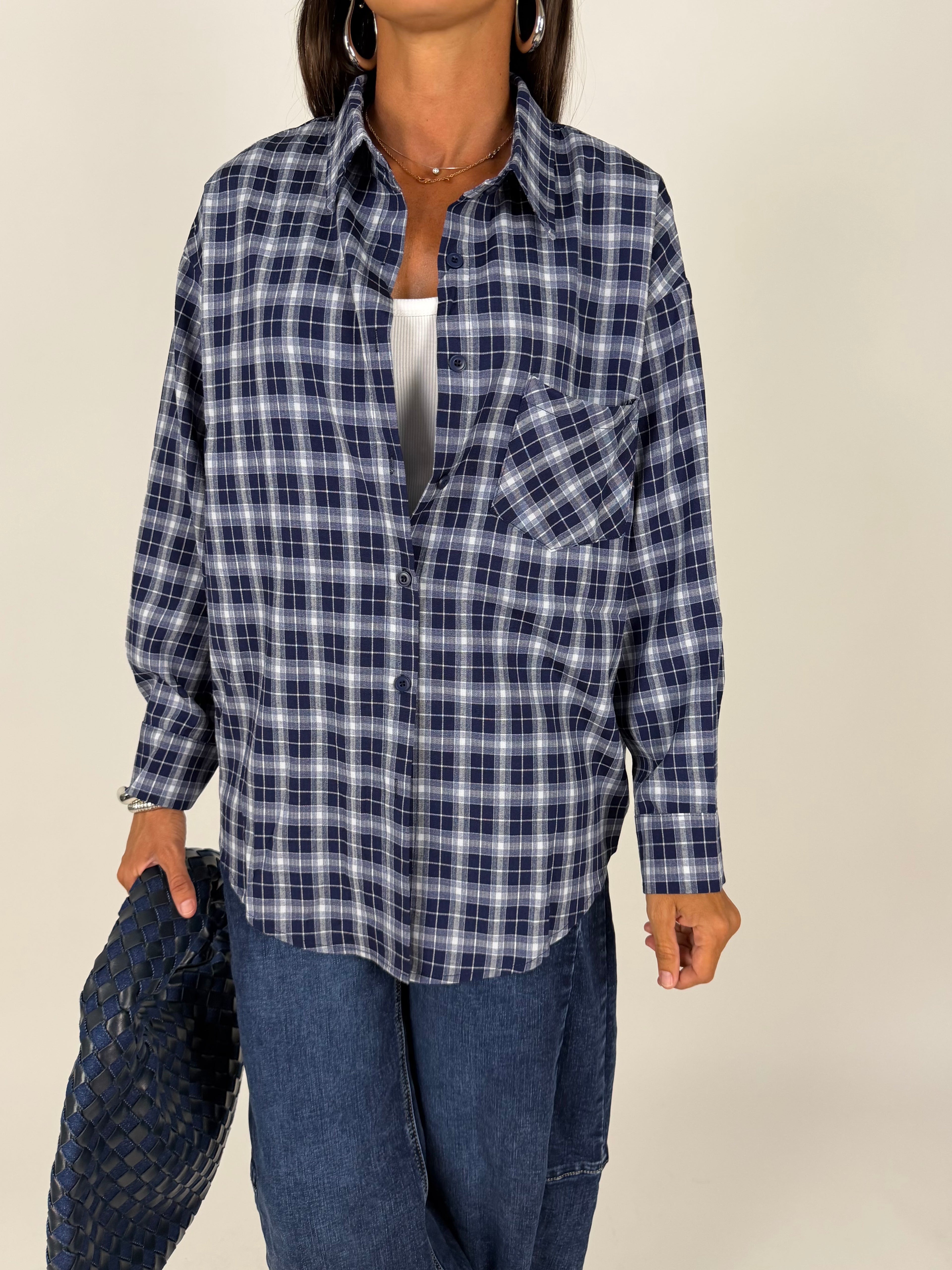 CAMICIA CHECK BLU