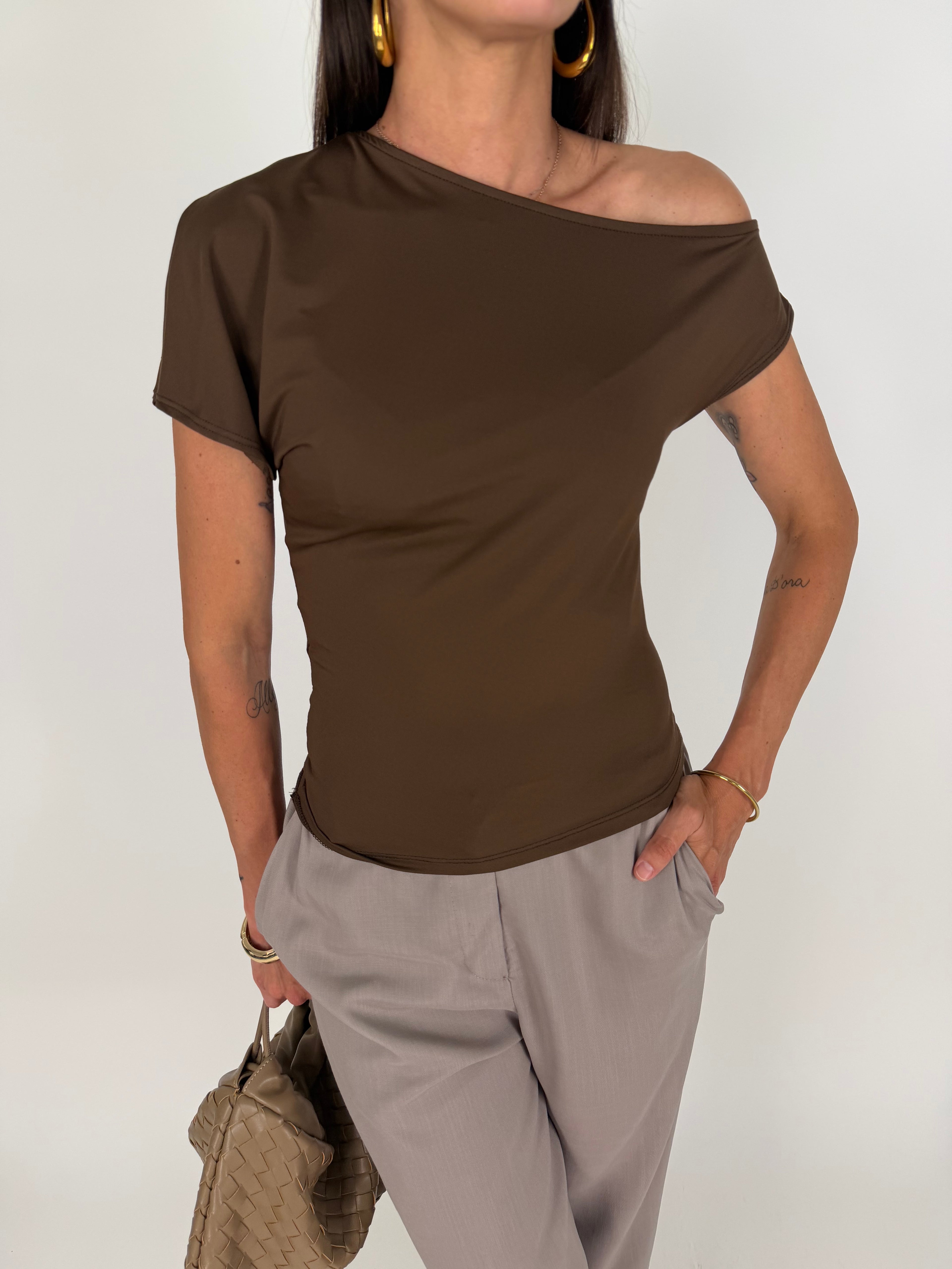 MAGLIA TRAPEZIO CHOCO