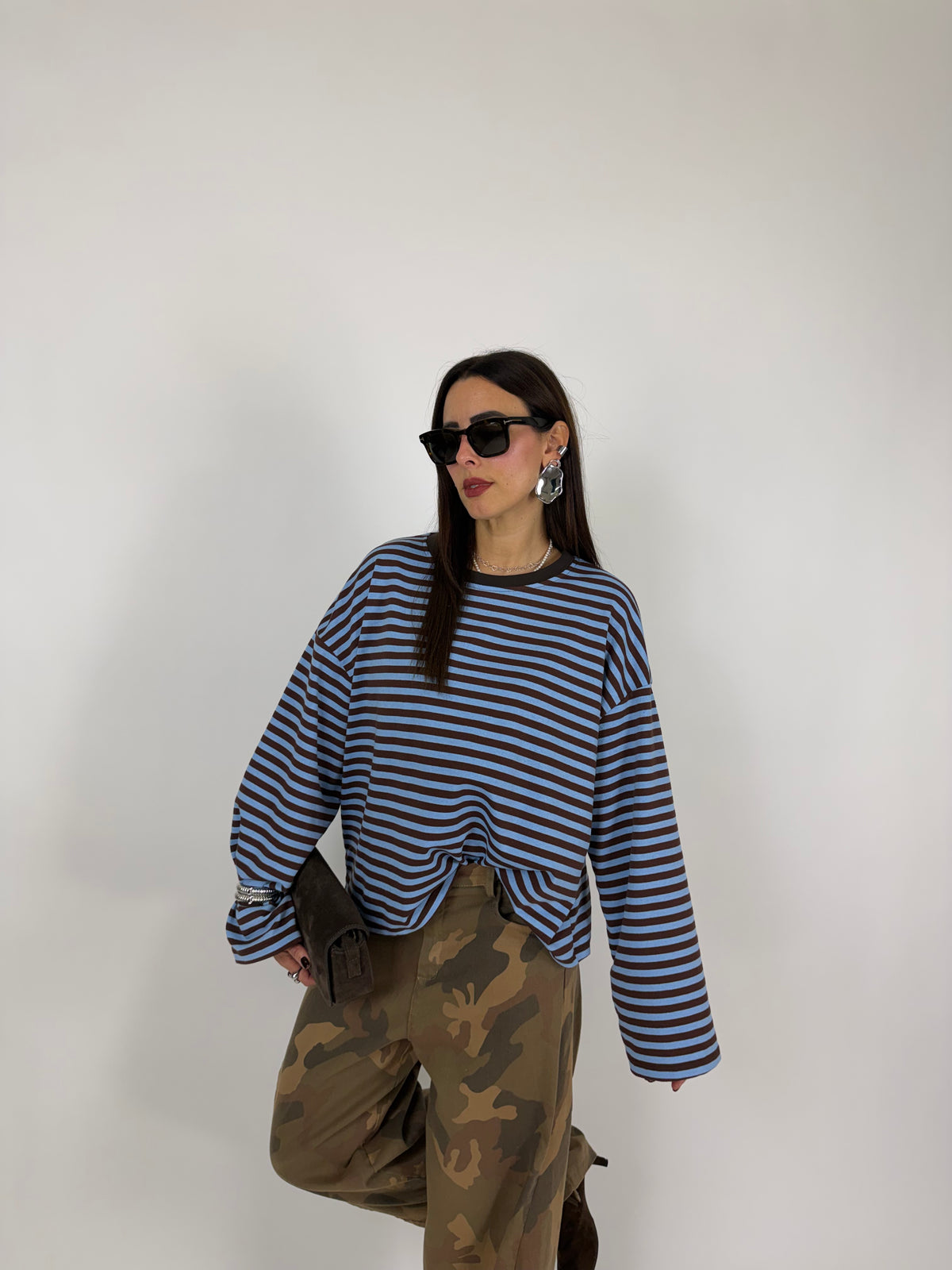MAGLIA STRIPES SKY