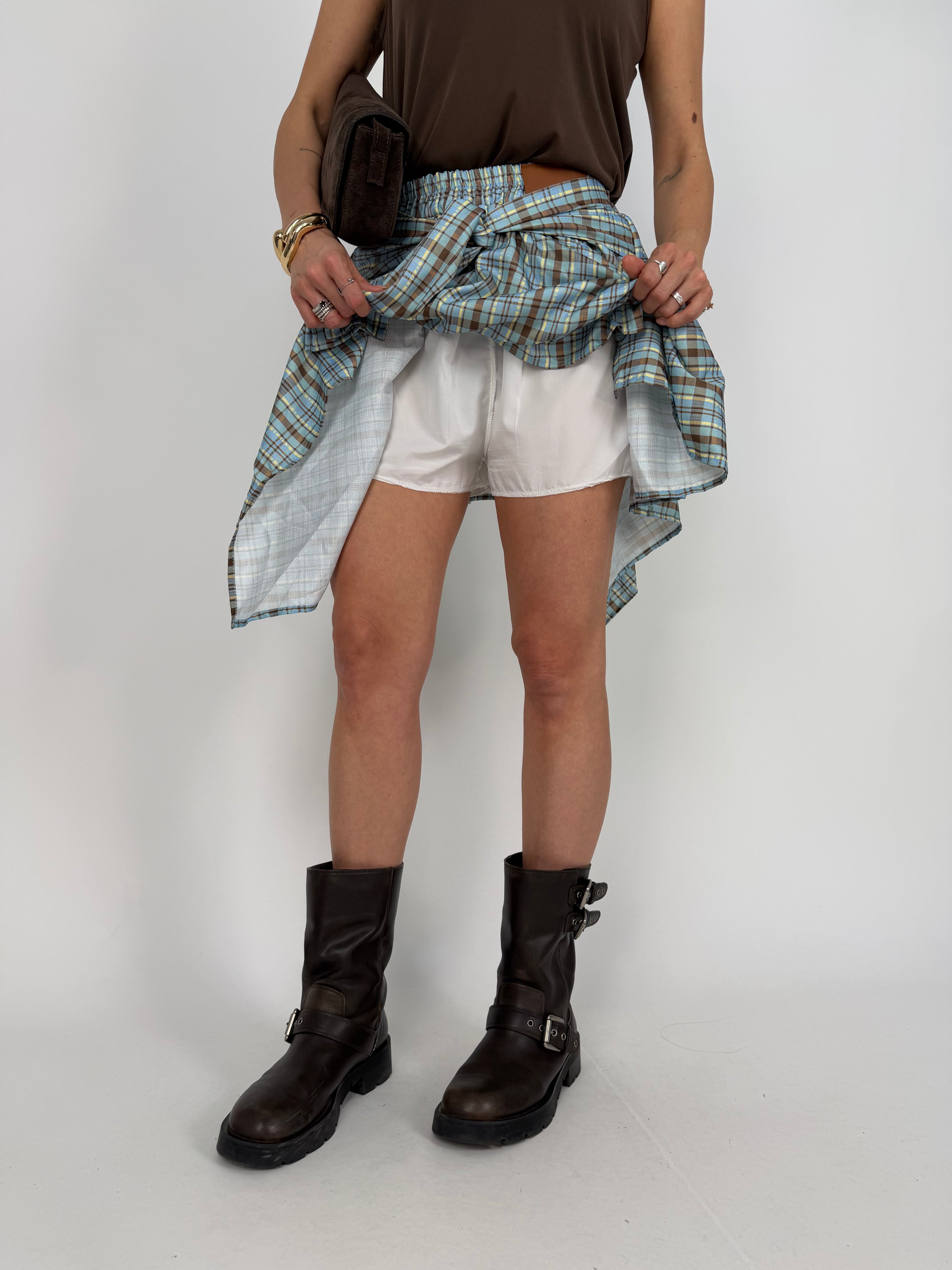 SKIRTY SHIRT AZZURRO