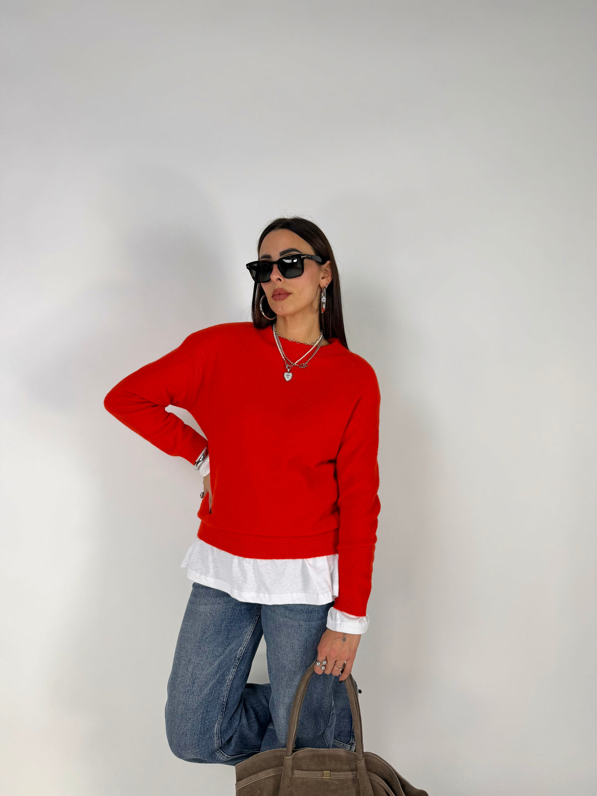 PULL DAILY KNIT ROSSO