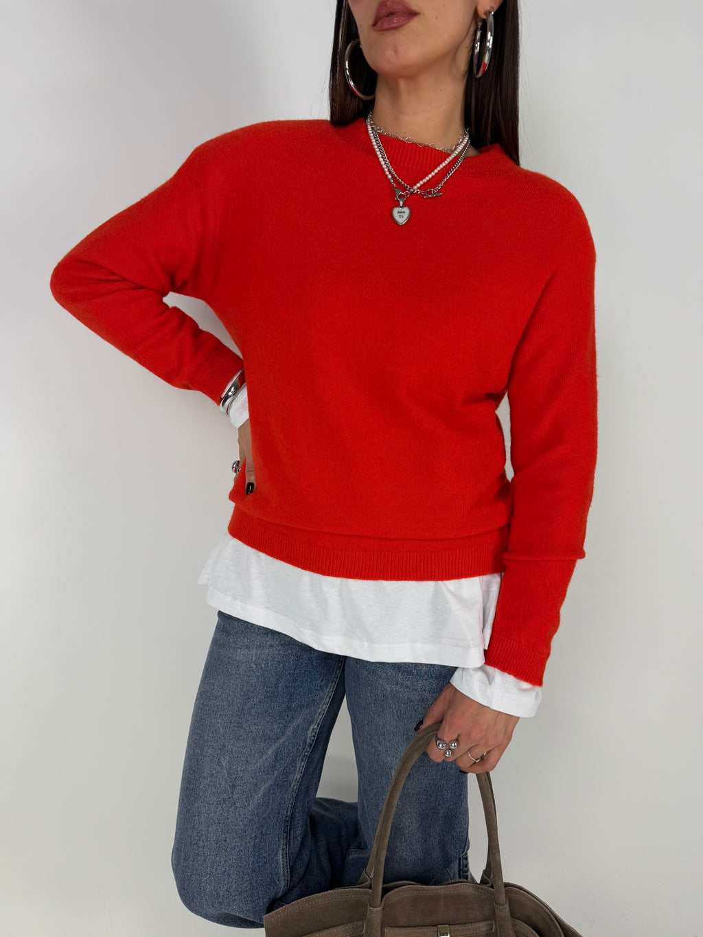PULL DAILY KNIT ROSSO