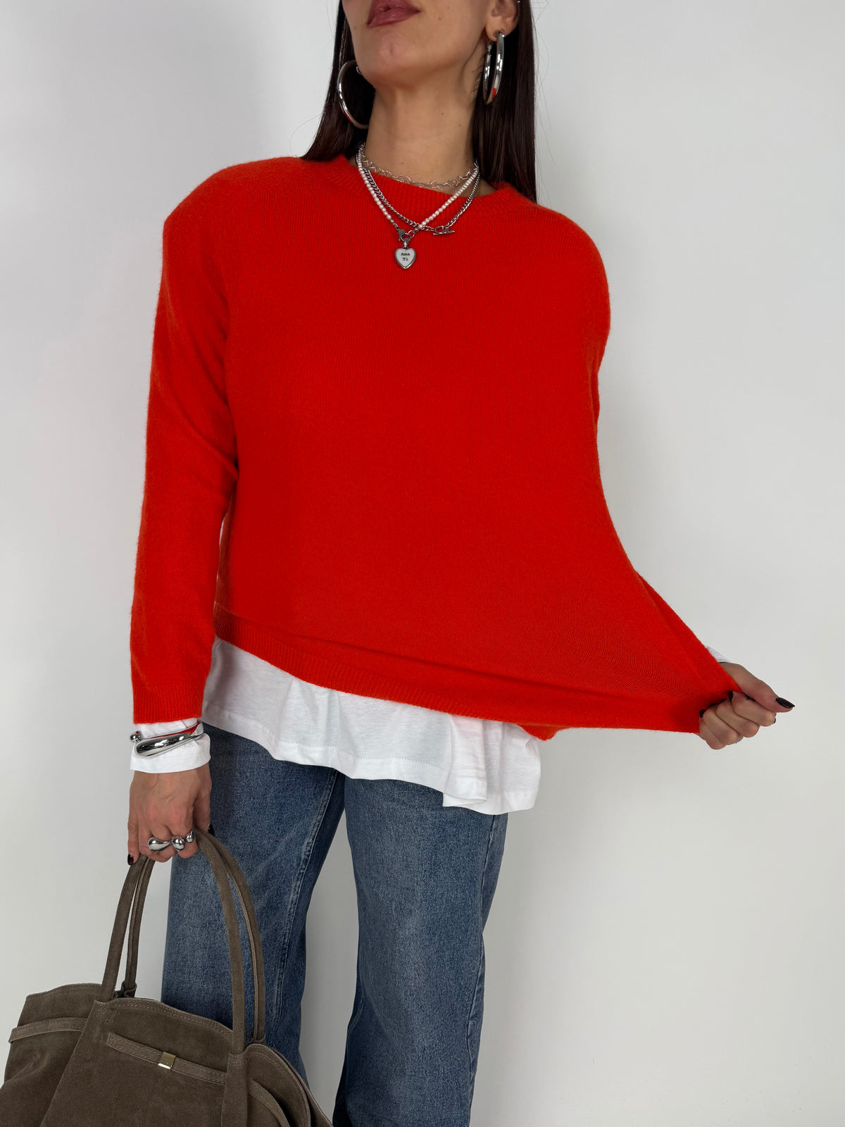 PULL DAILY KNIT ROSSO