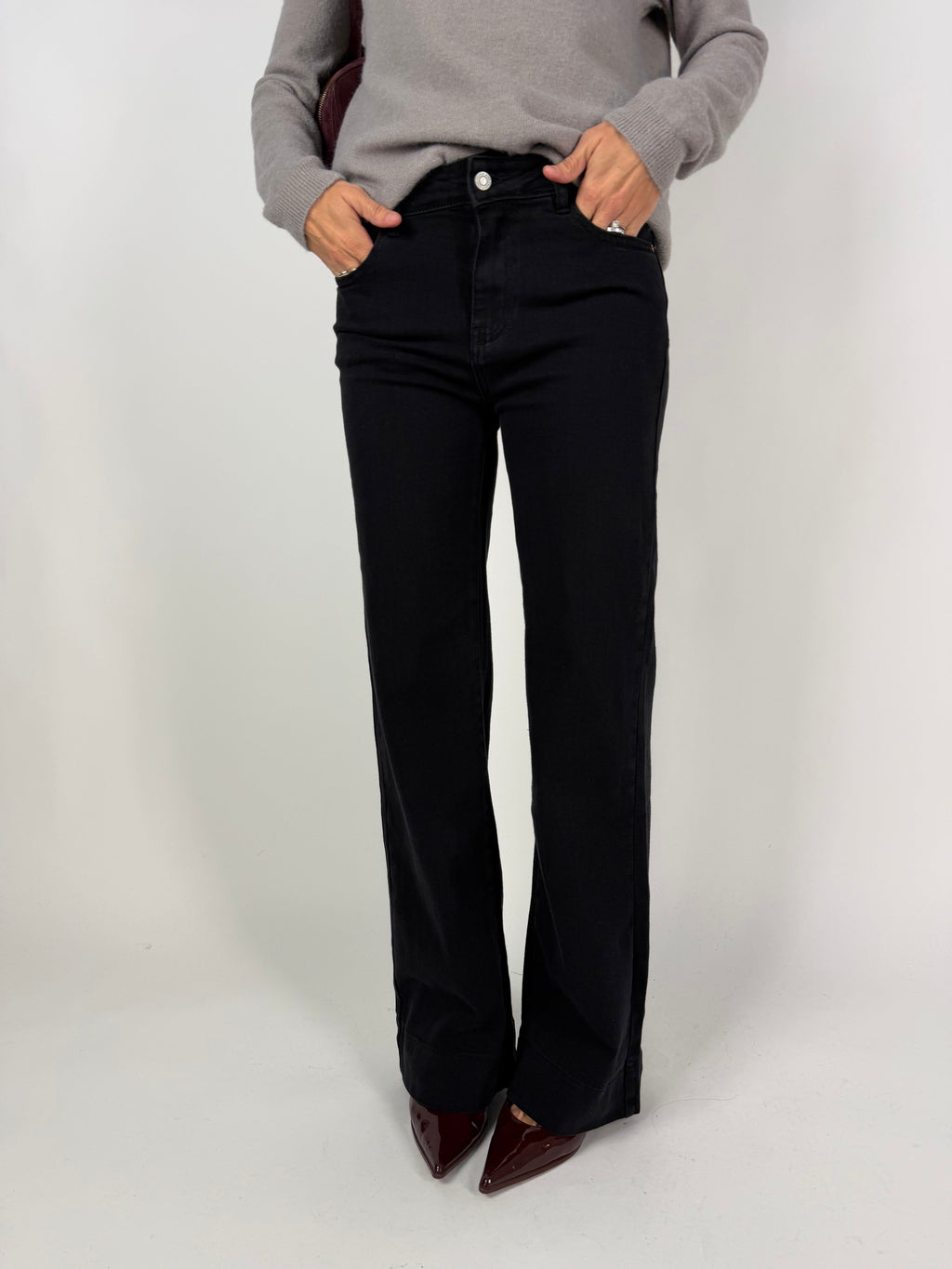 JEANS WIDE BLACK