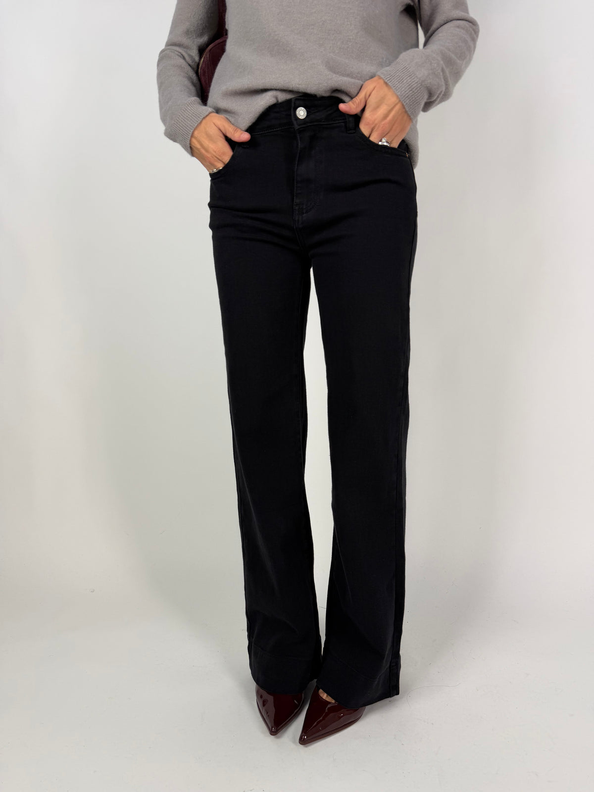 JEANS WIDE BLACK