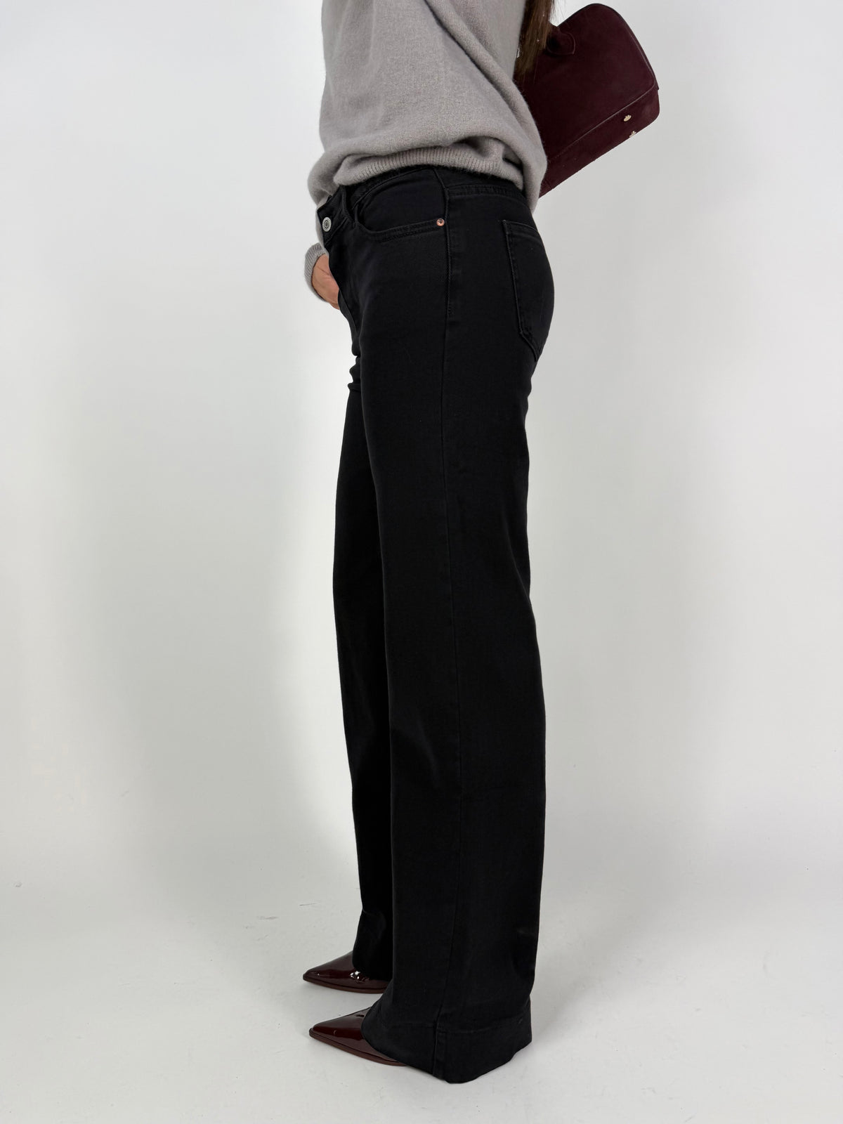 JEANS WIDE BLACK